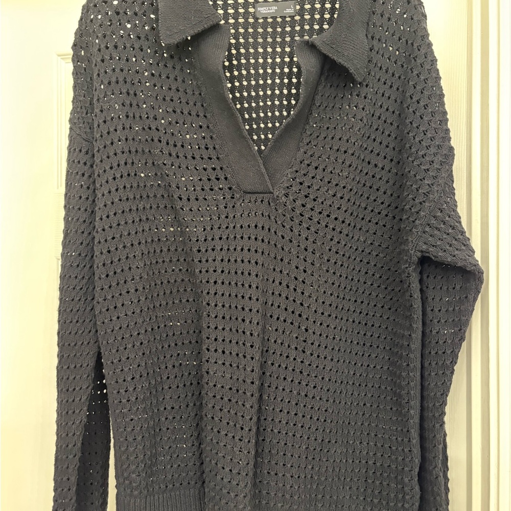 Women’s Simply Vera Wang Black Sweater